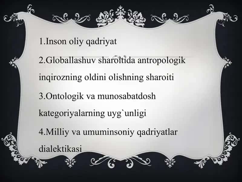 Nozim O'ktamova falsafasi 2