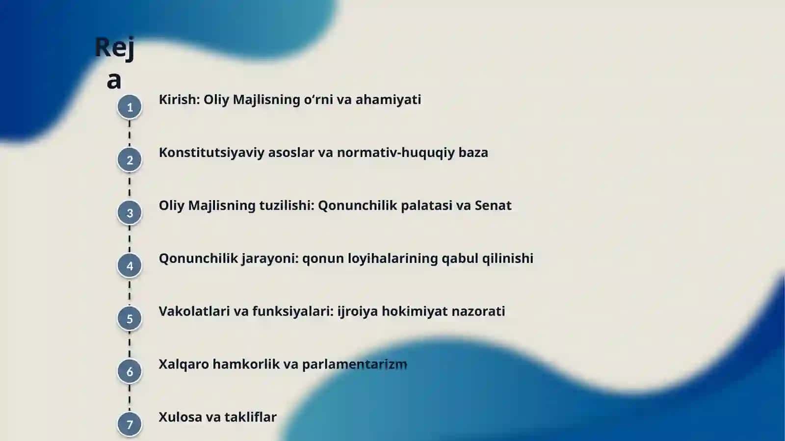Oliy Majlis - oliy vakillik va qonunchi qaruvchi organ 2
