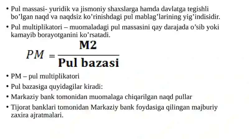 Pulmassasi va pulagregatlari 2