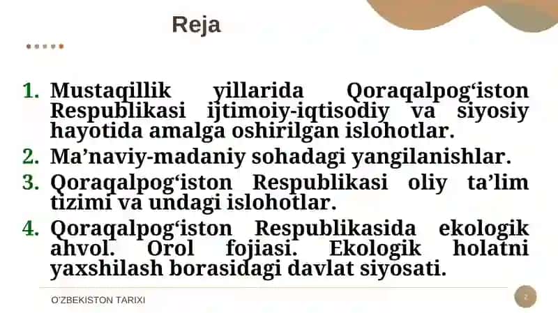 Mustaqillik yillarida Qoraqalpog‘iston Respublikasi 2