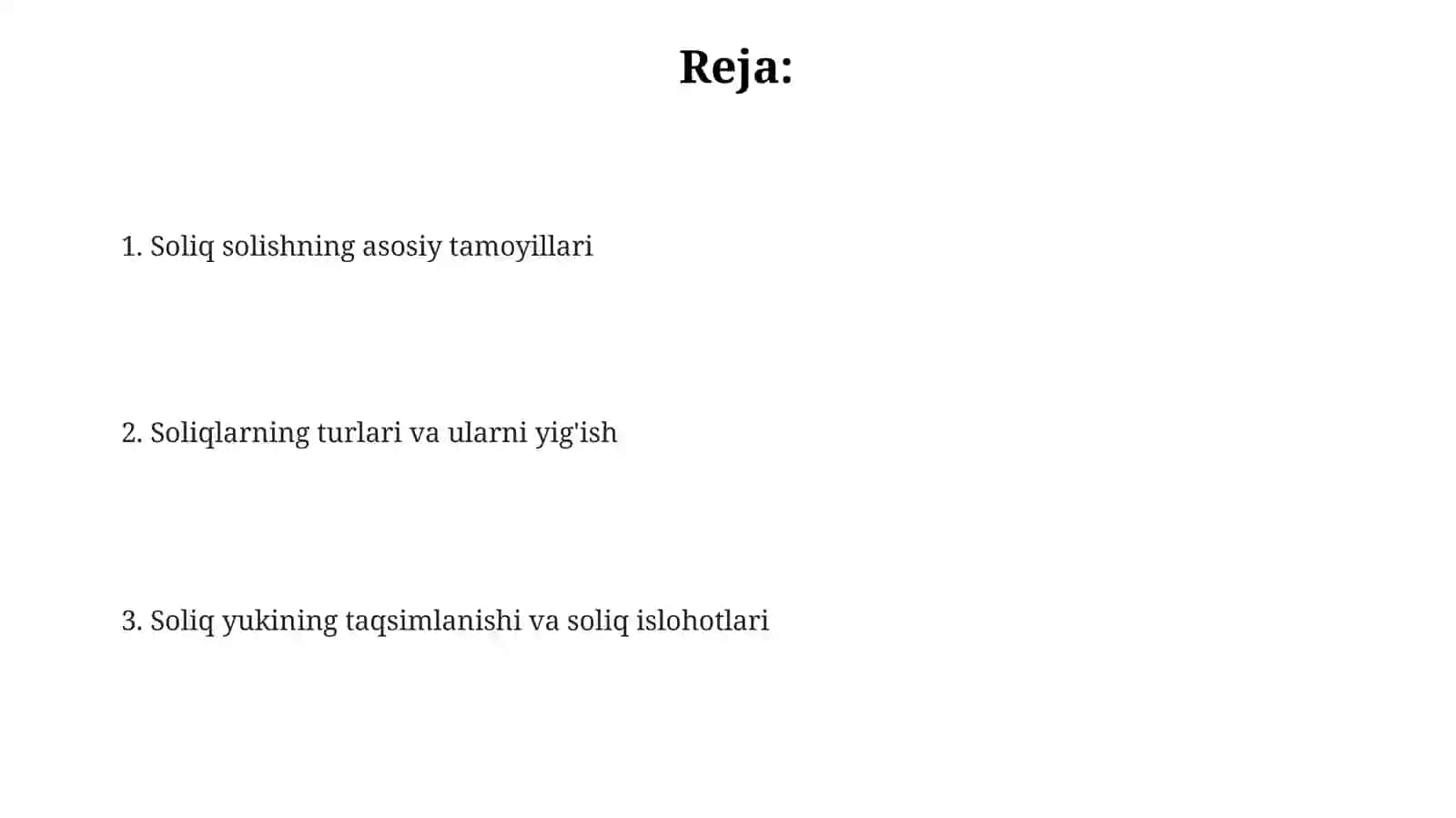 Soliqlarning klassik tamoyillari 2