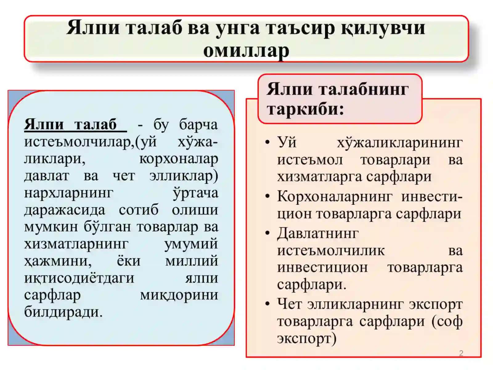 Ялпи талаб эгри чизиғи 2