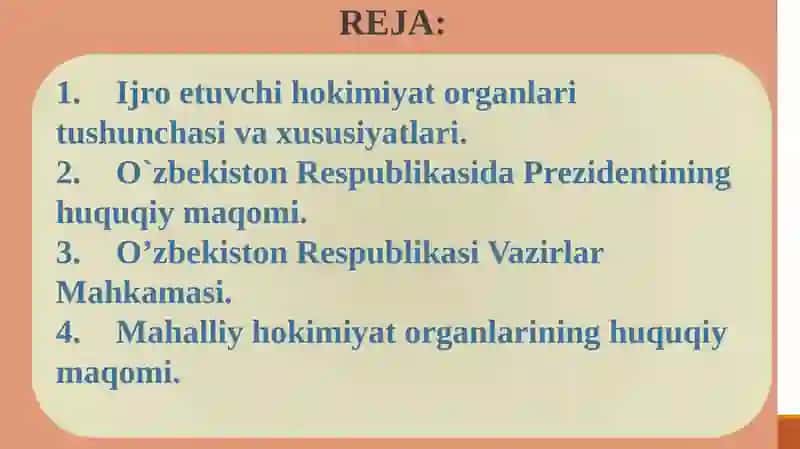 Ijro etuvchi hokimiyat organlari 2