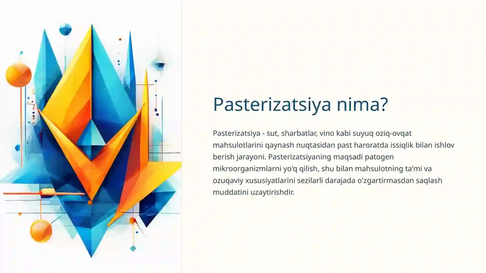 Pasterizatsiya va sterilizatsiyaga kirish 2