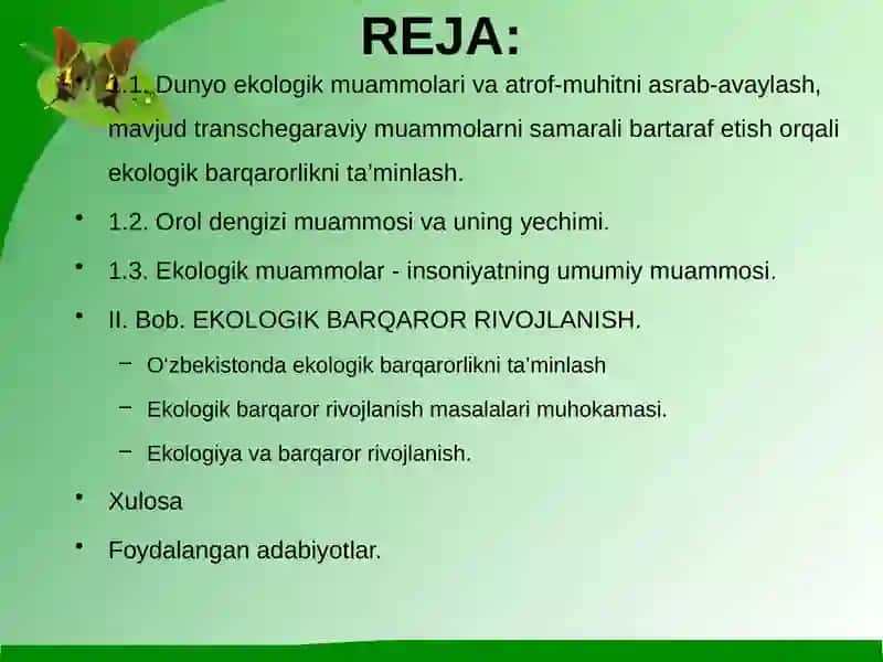 Mintaqaviy ekologik muammolar 2