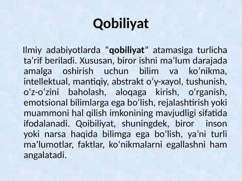 Qobiliyat 2