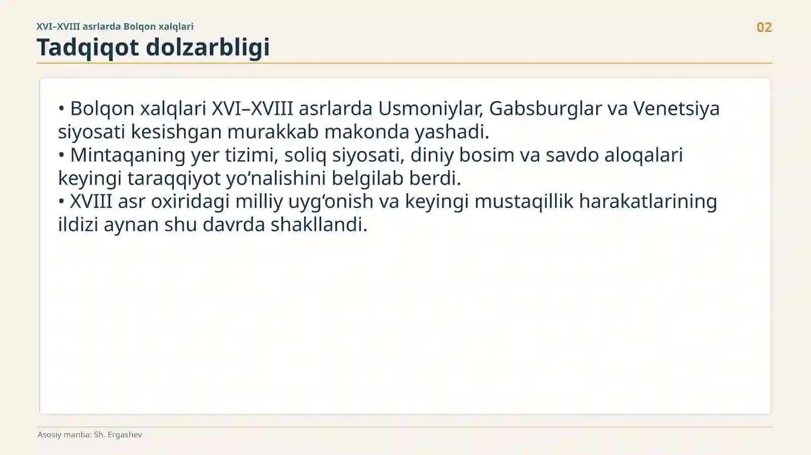 XVI–XVIII asrlarda Bolqon xalqlari 2