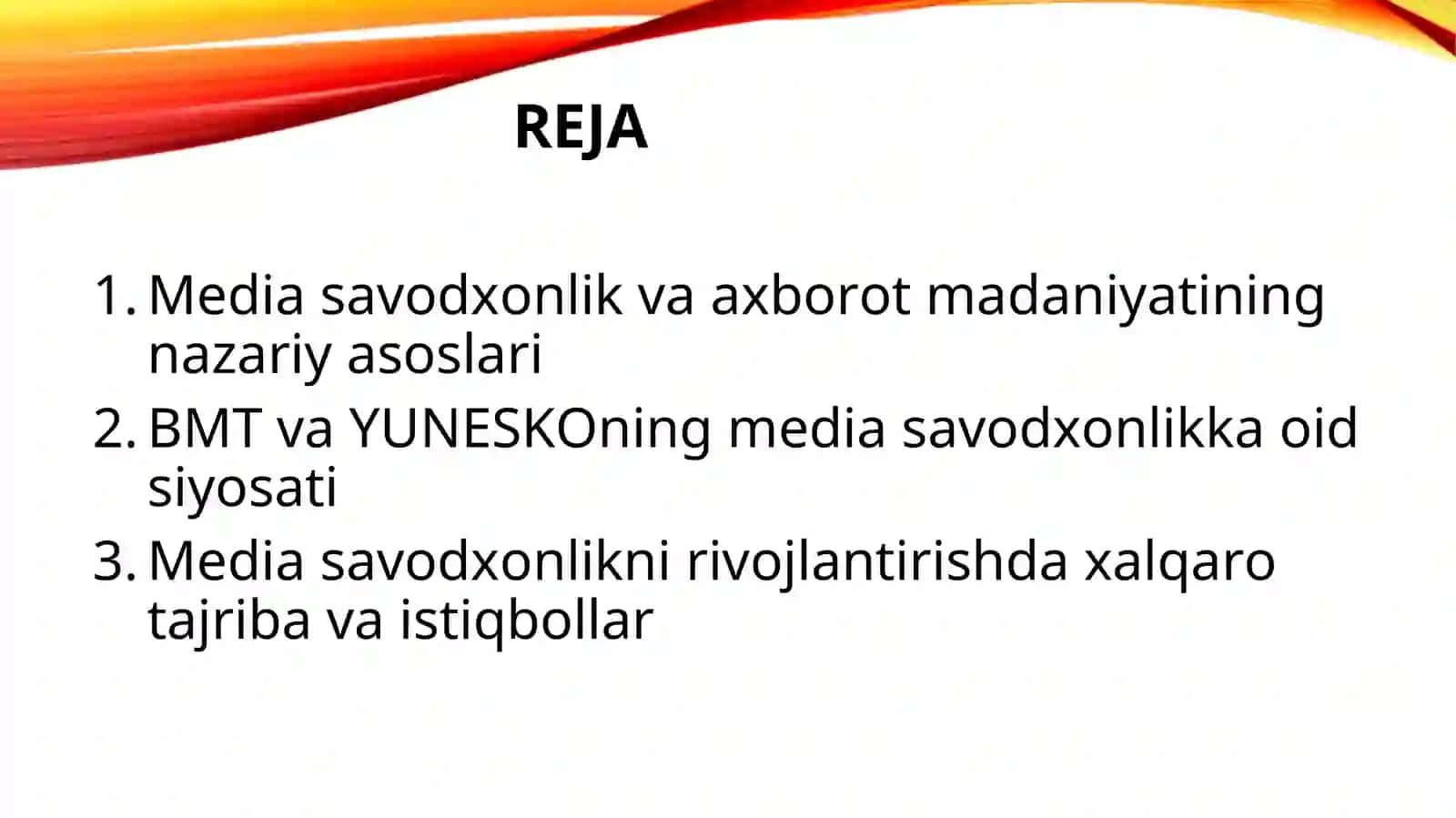 BMT va YUNESKOning media savodxonlik va axborot madaniyatiga munosabati 2