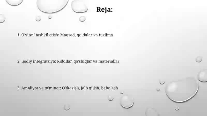 Kuy va qoshiqlar asosida ijodiy òyin tashkil etish 2