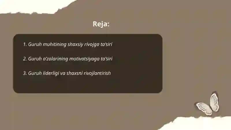 Shaxsni rivojlantirishda guruhining roʻlini aniqlash 2