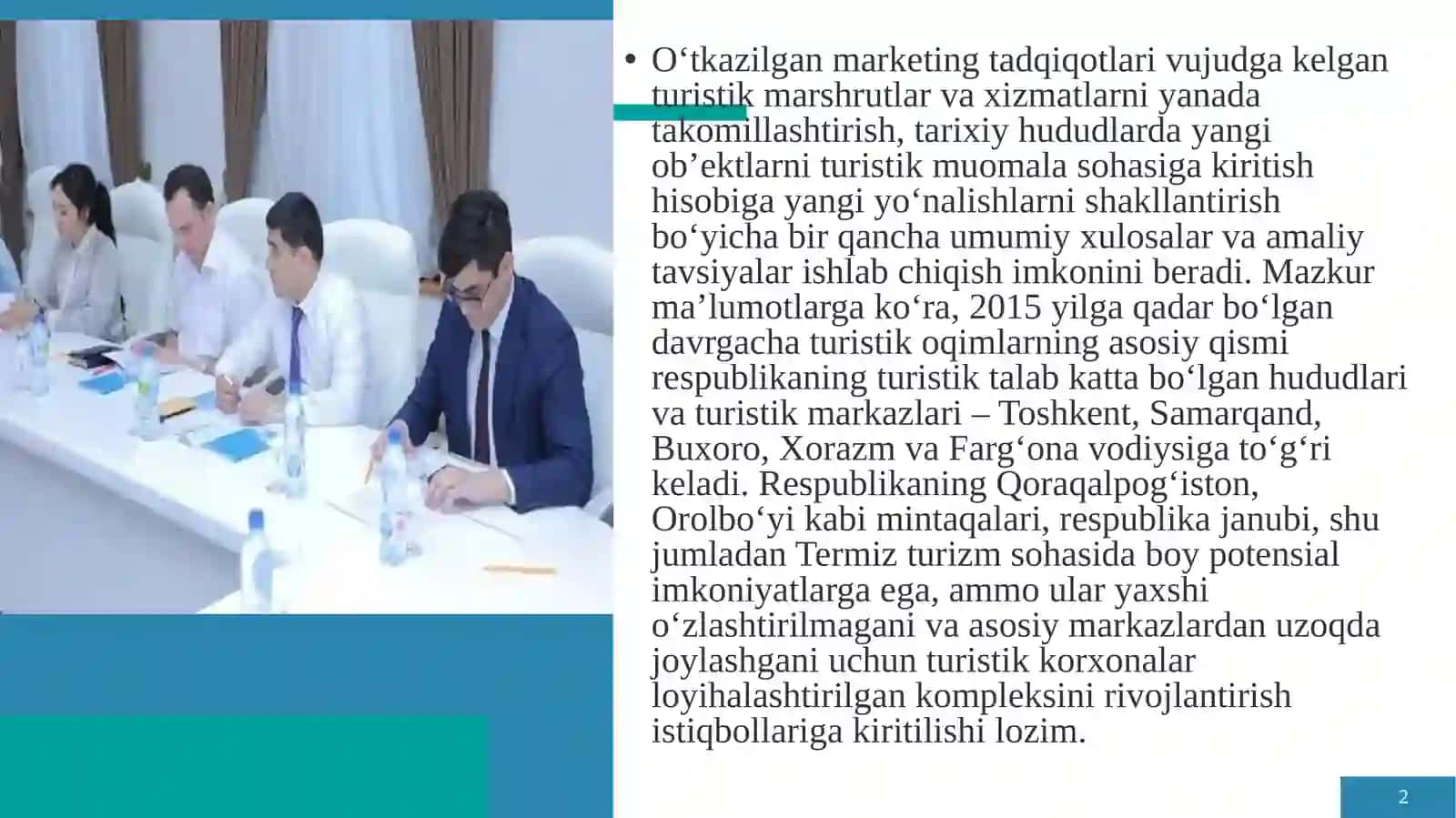 Turoperatorlik faoliyatining mashrut samaradorligini oshirish yo‘llari 2