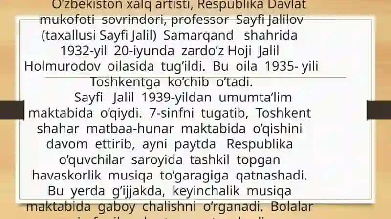 Sayfi Jalil hayoti va ijodi 2