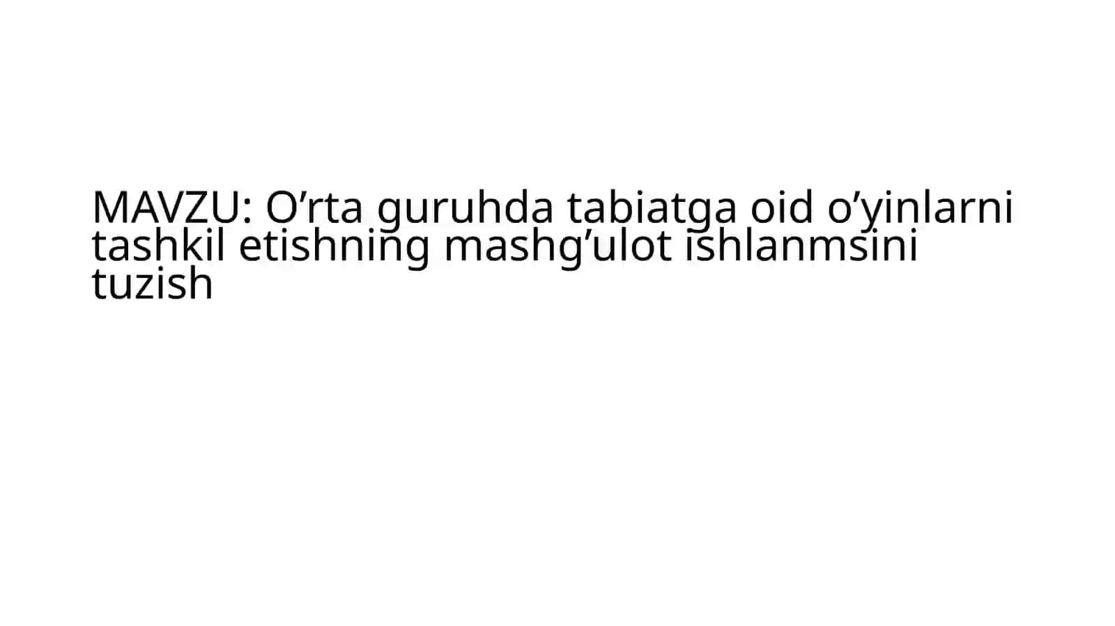 Tabiat bilantanishish metodikasi 2