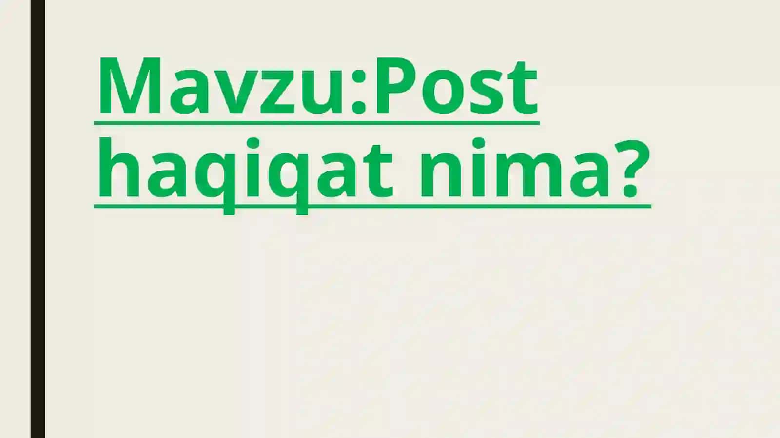 Post-haqiqat nima? 2