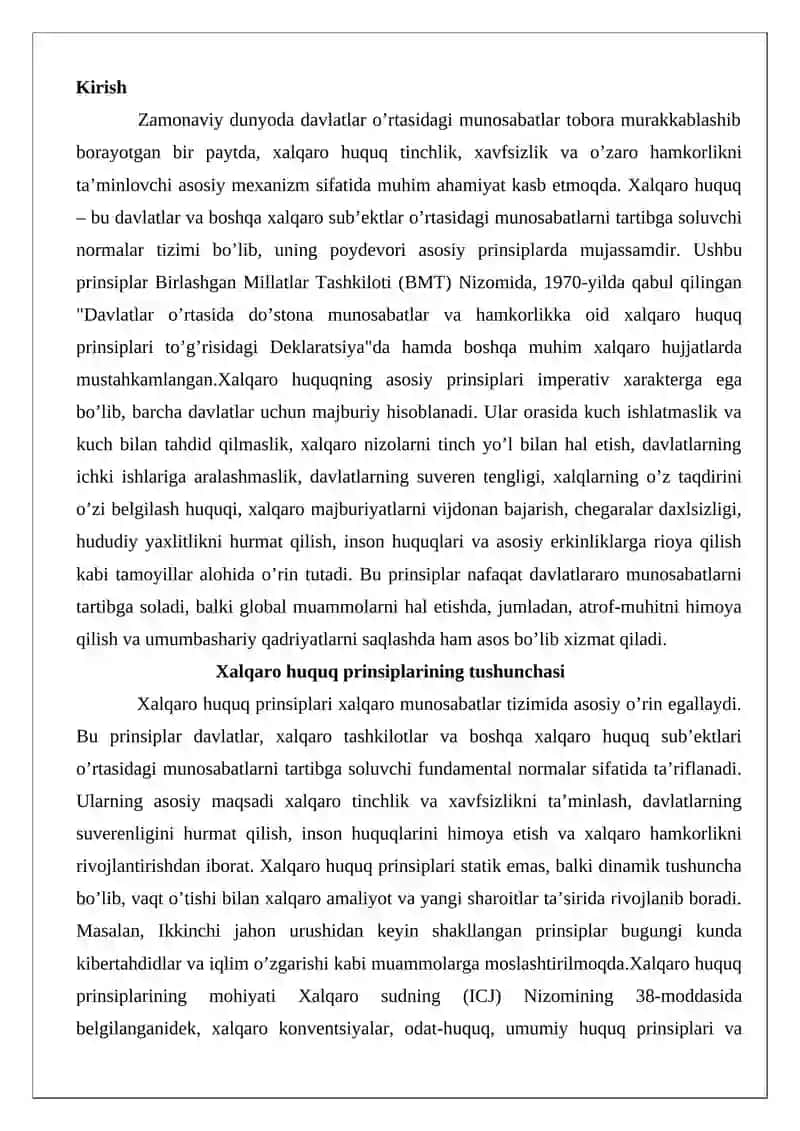 Xalqaro huquqning asosiy prinsiplari 2
