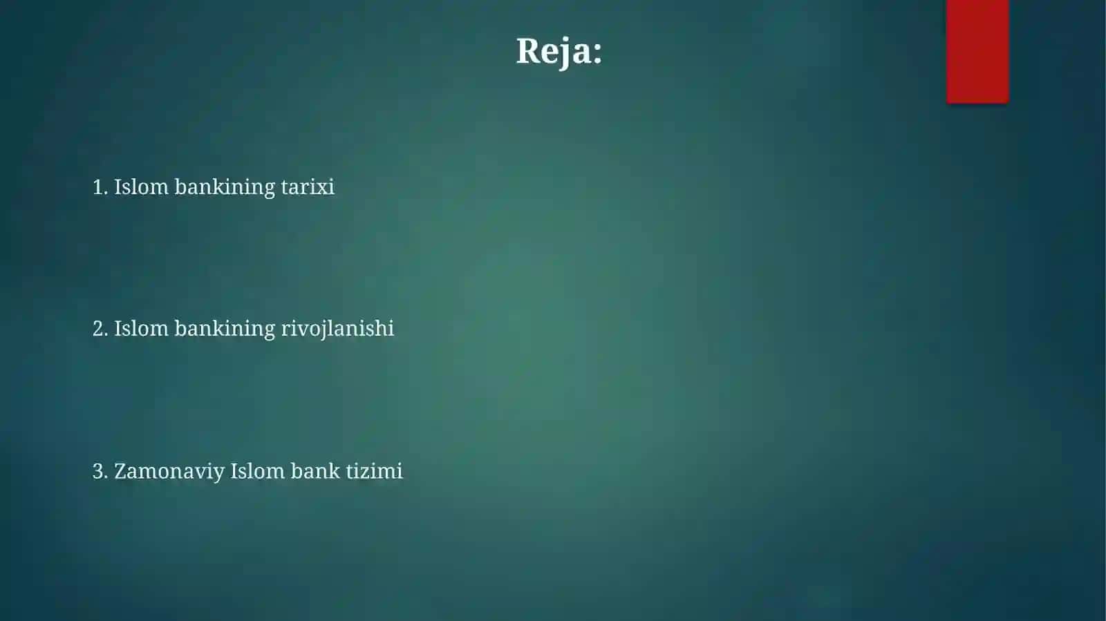 Islom bankining tarixi va rivojlanishi 2