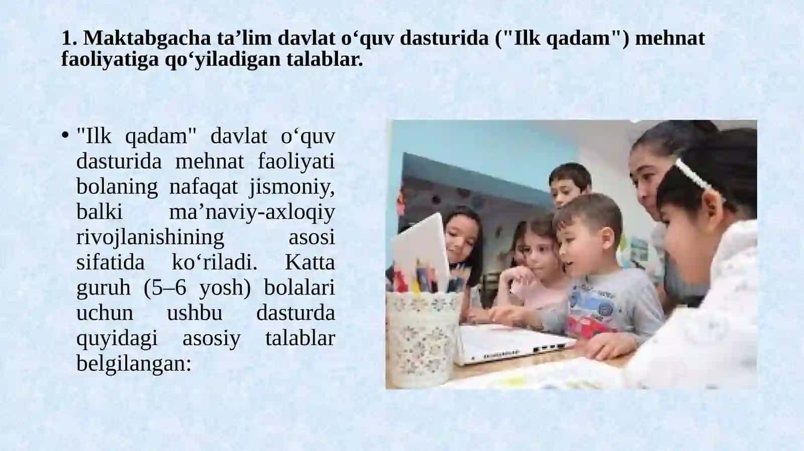 Kattaguruh bolalarini tabiatda mehnatlarinitashkiletish 2