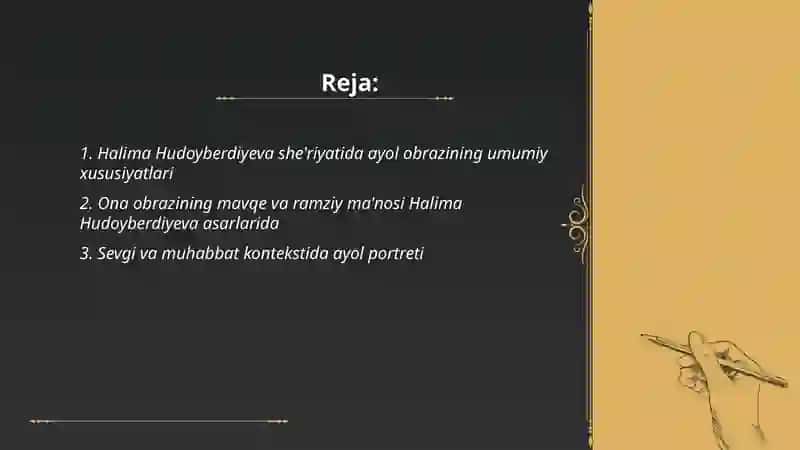 Halima Hudoyberdiyeva she'riyatida ayol obrazi 2