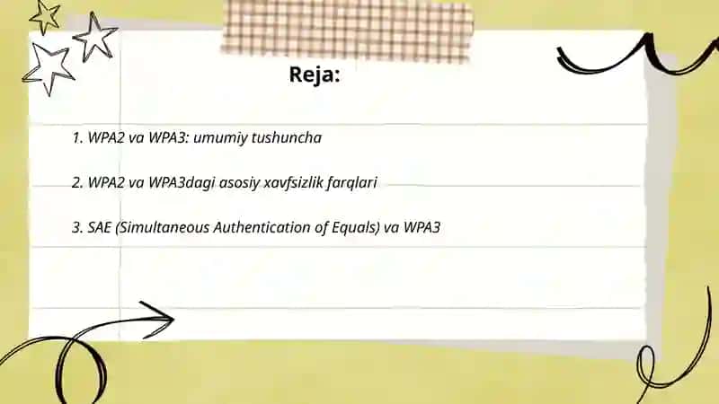 Wi-Fi tarmoqlarida WPA2 va WPA3 protokollari 2