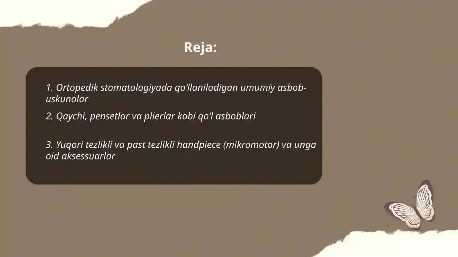 Ortopedik stomatologiyada qoʻllaniladigan asbob uskunalar 2
