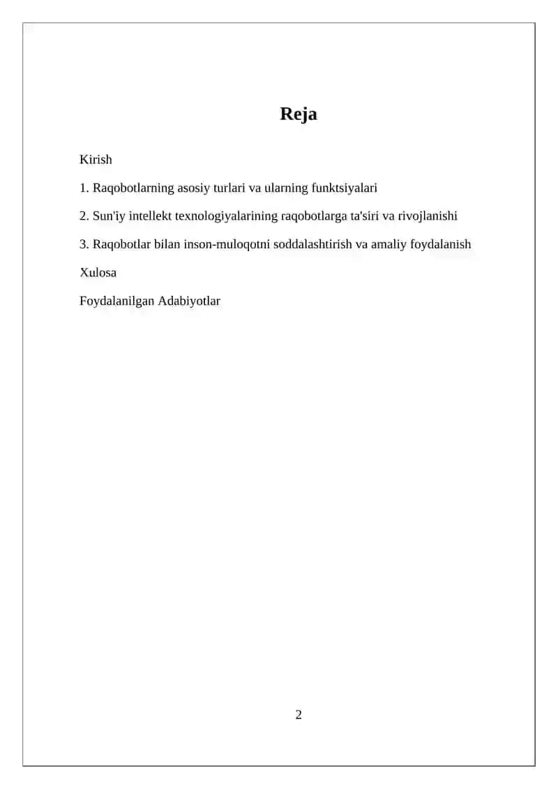Raqobotlar va ularning Tajribalari 2