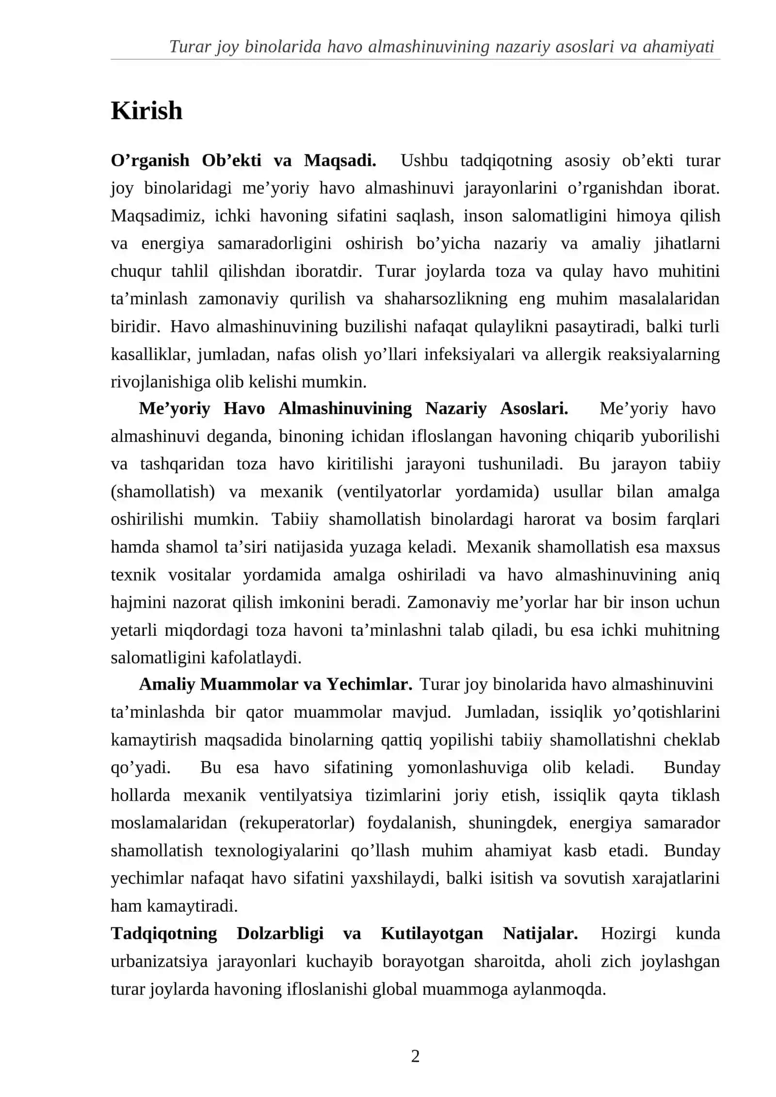 Foydalanilgan adabiyotlar ro’yxati 2
