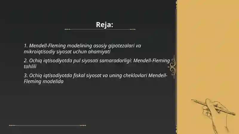 Mendell-Fleming modeli 2