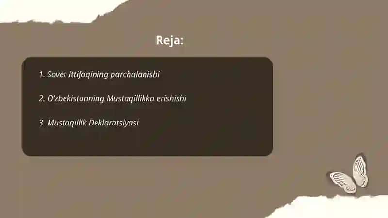 Mustaqil O'zbekiston Respublikasining tashkil topishi va uning tarixiy ahamiyati 2