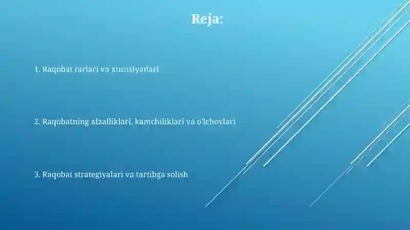 Raqobat turlari 2