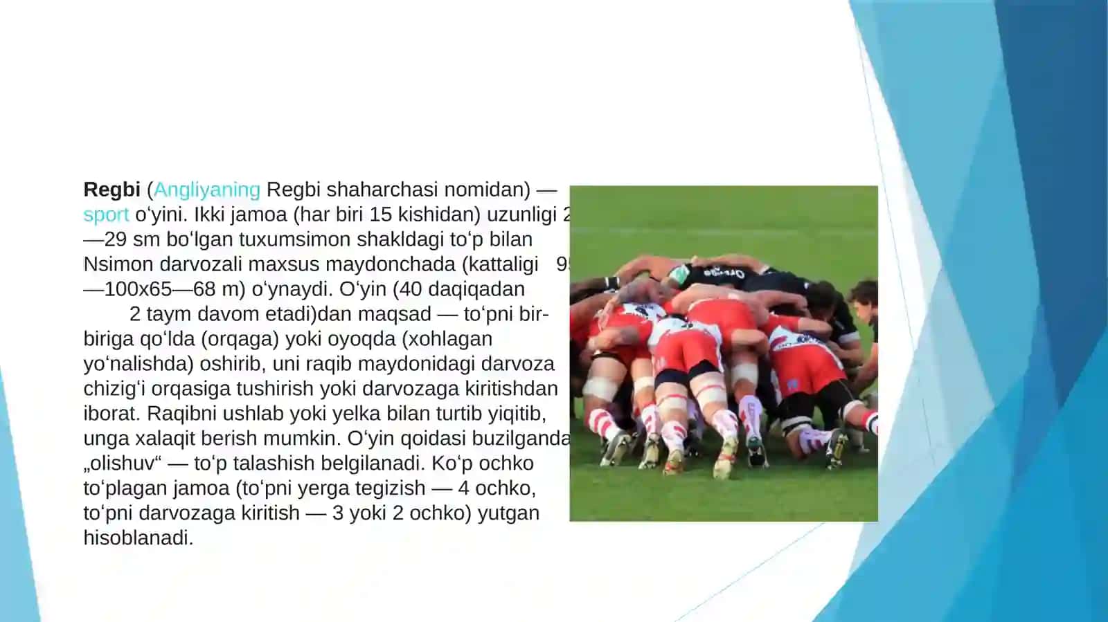 Regbi sport turi haqida 2