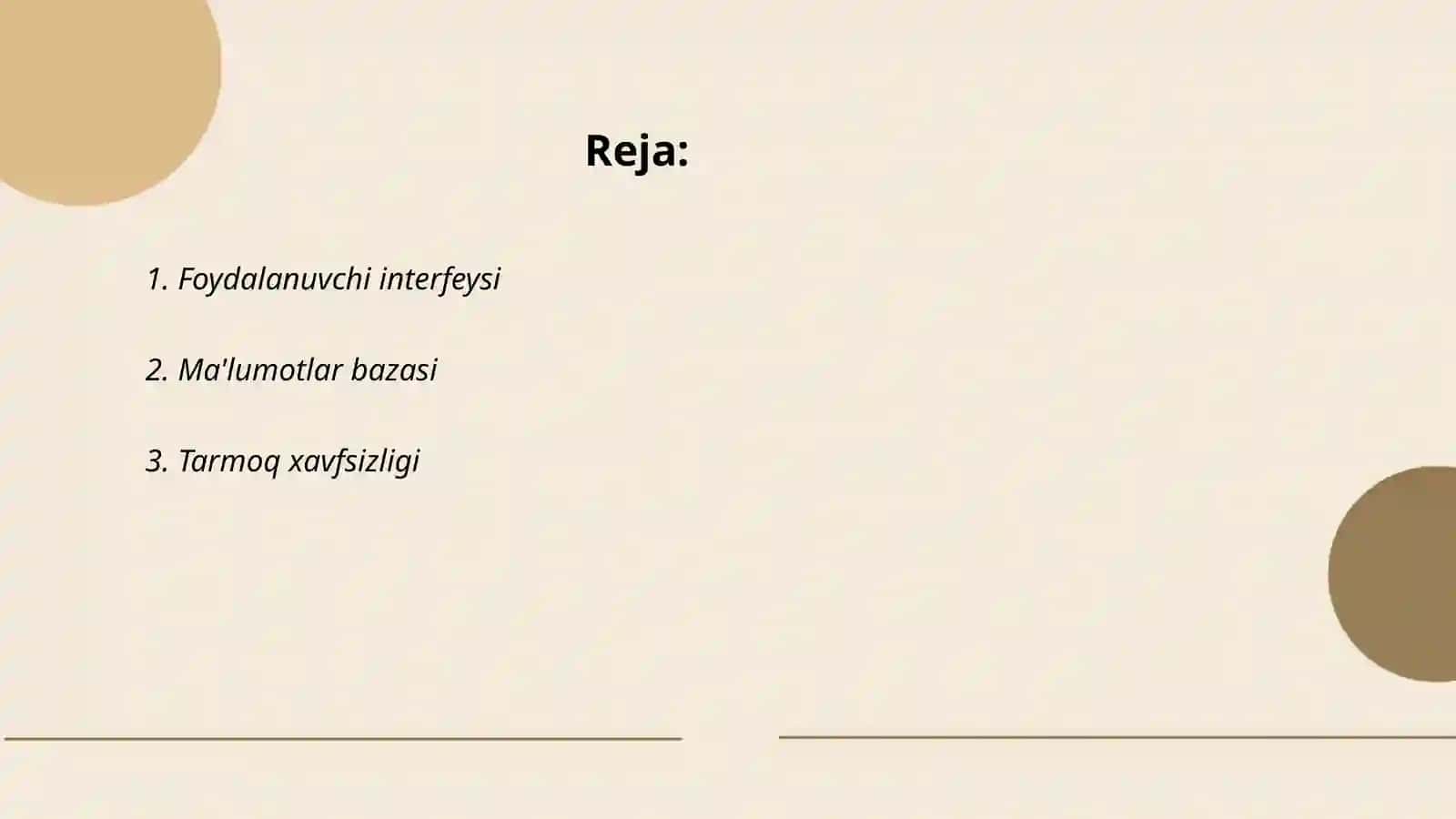 Foydalanuvchi interfeysi (UI) 2