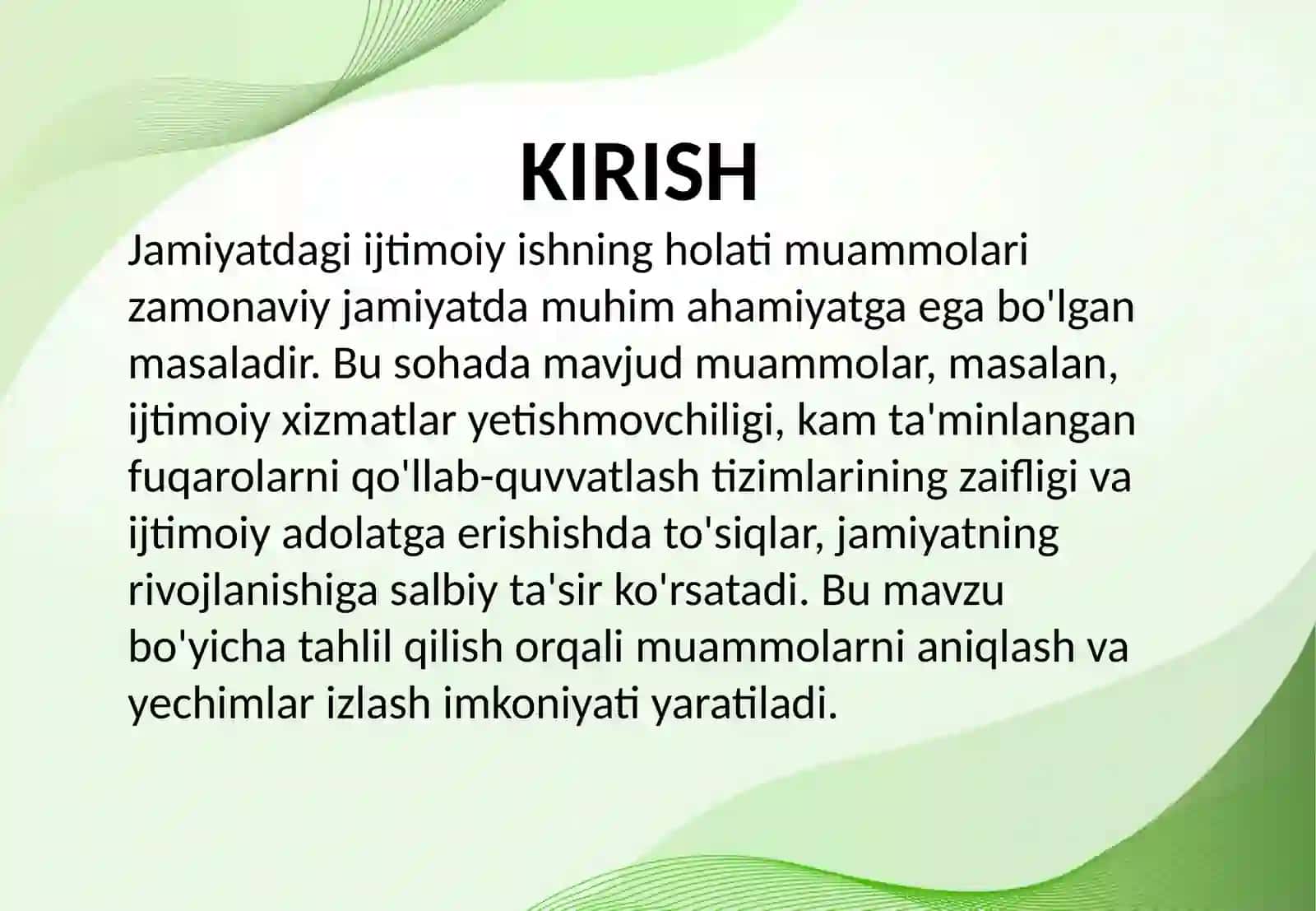 Jamiyatdagi ijtimoiy ishning holati muammolari 2
