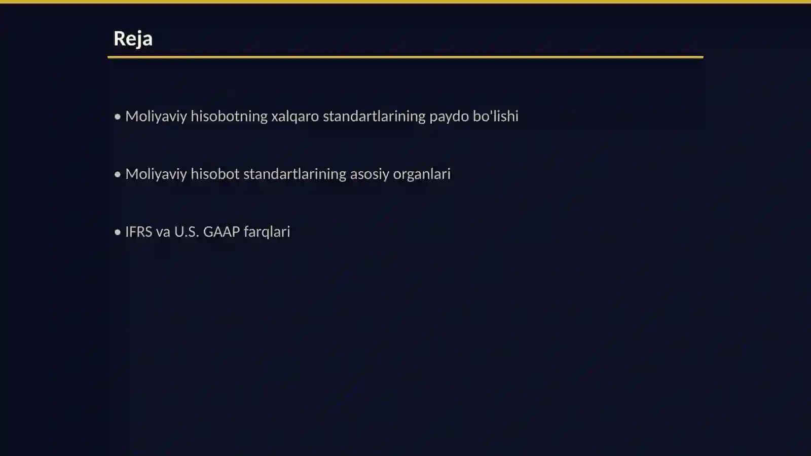 Moliyaviy hisobotning xalqaro standardlarining yaratilish tarixi 2