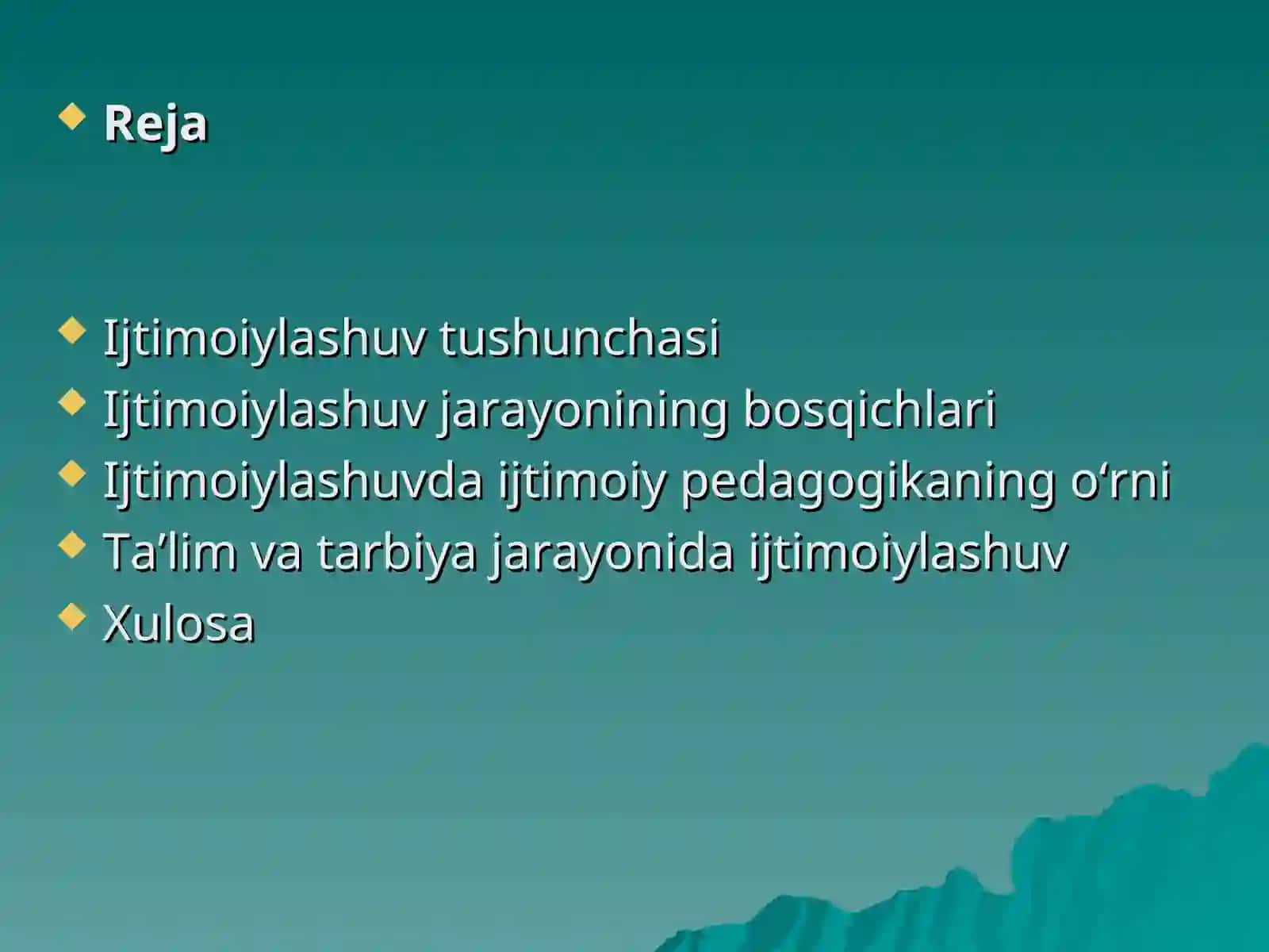 Ijtimoiylashuv-ijtimoiy pedagogik jarayon 2