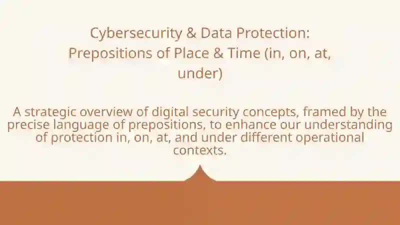Cybersecurity & Data Protection: Prepositions of Place & Time (in, on, at, under) 2