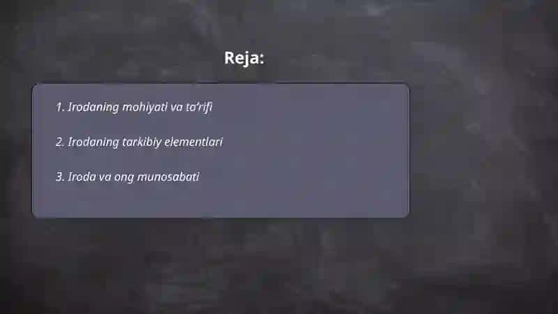 Iroda borasidagi nazariya 2