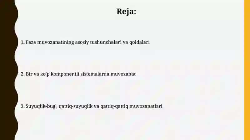 Fazaviy muvozanatning asosiy tushunchalari 2