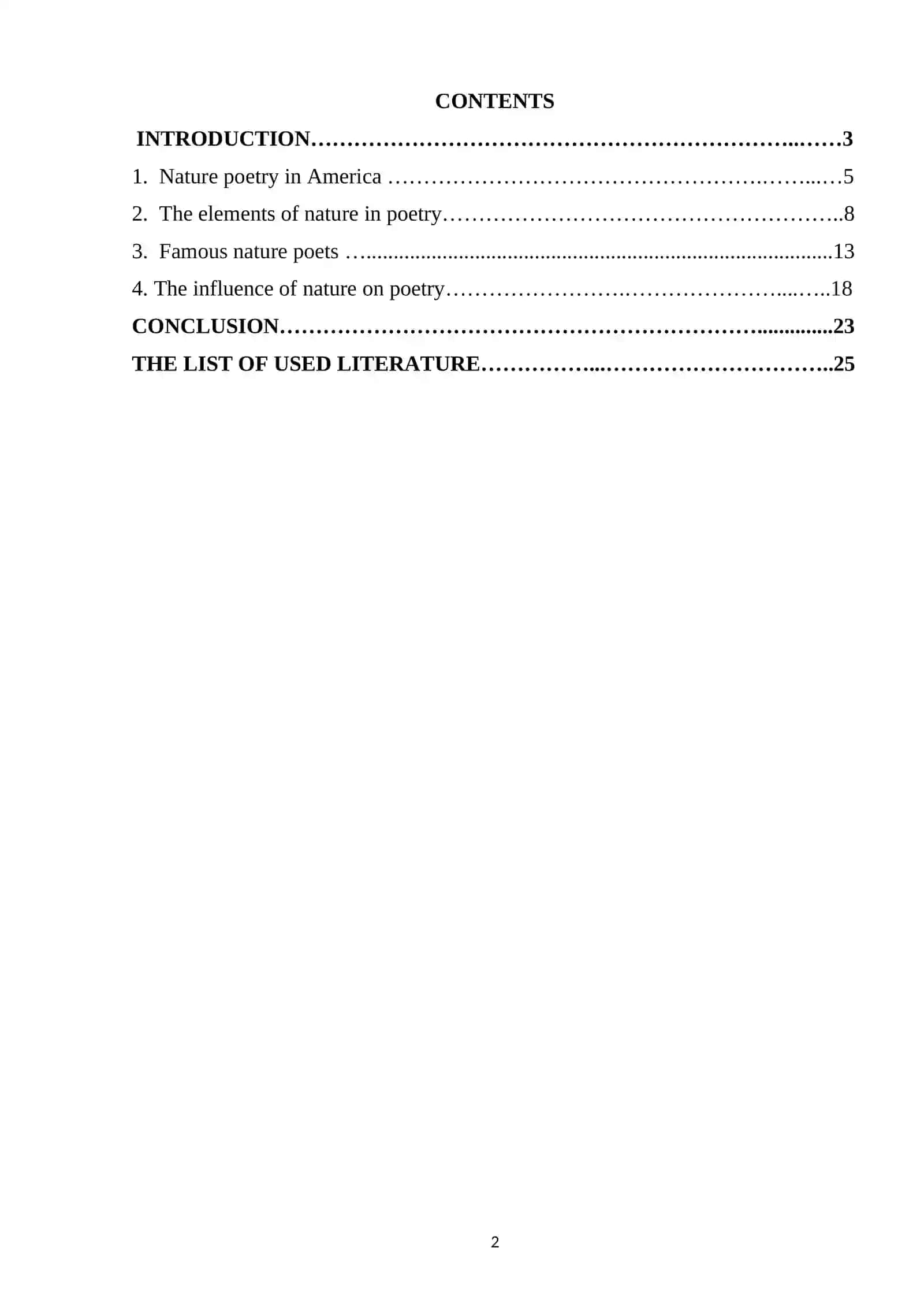 Nature in America poetry 2