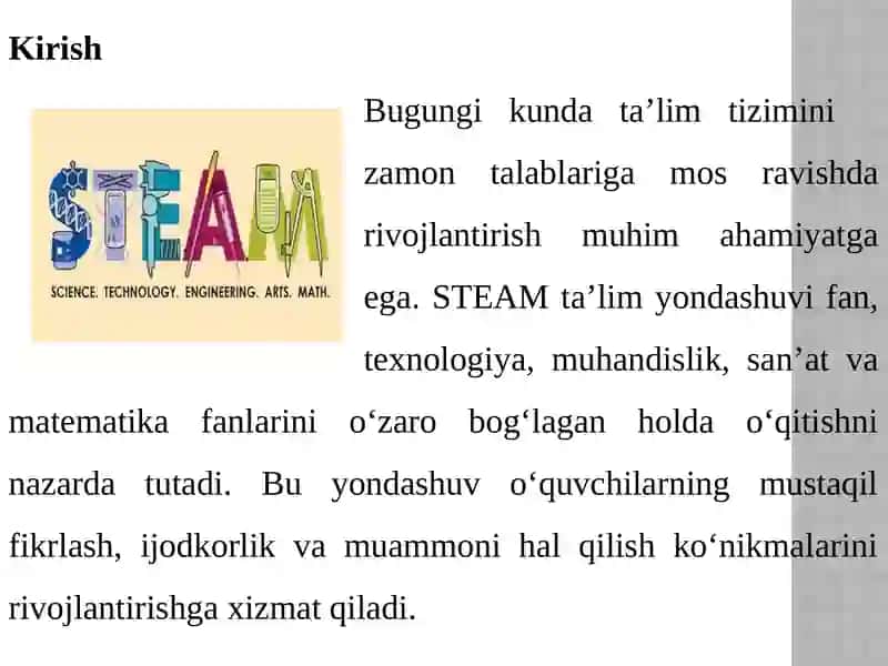 STEAM TA'LIM 2