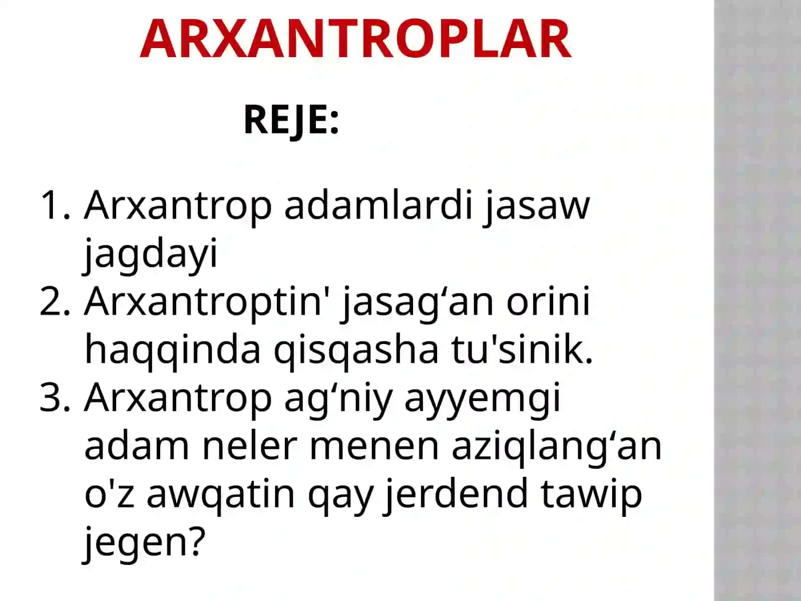 Insan evolyutsiyasi ham aldingi tarixi 2