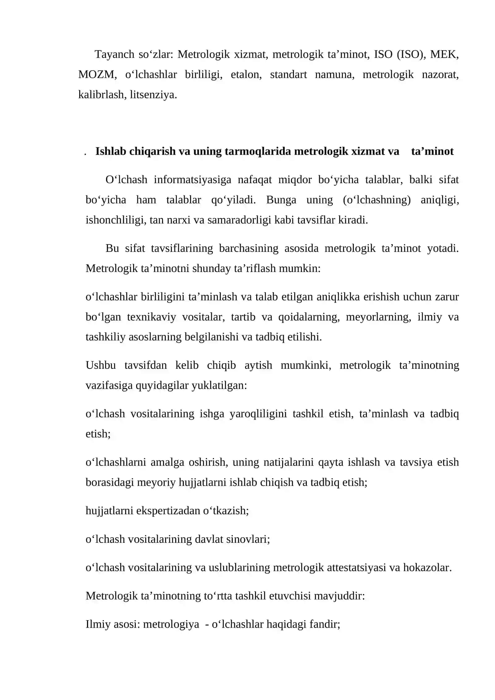 Metrologik xizmat va metrologik ta’minot 2