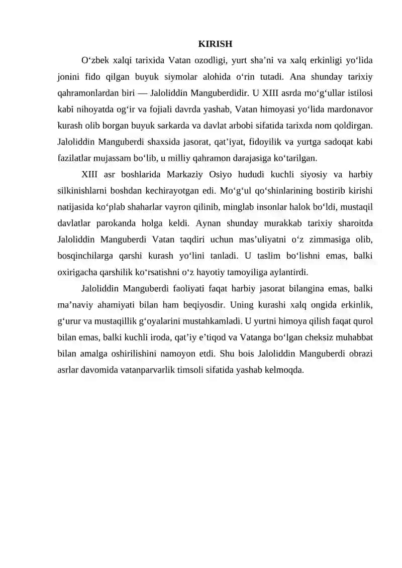 Jaloliddin Manguberdi - Vatan himoyachisi 2
