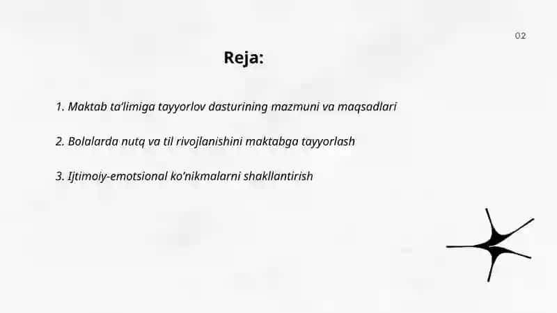 Maktab taʼlimiga tayyorlov 2