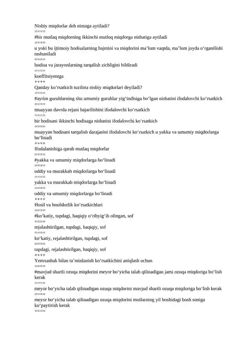 Iqtisodiy ko’rsatgichlar 2
