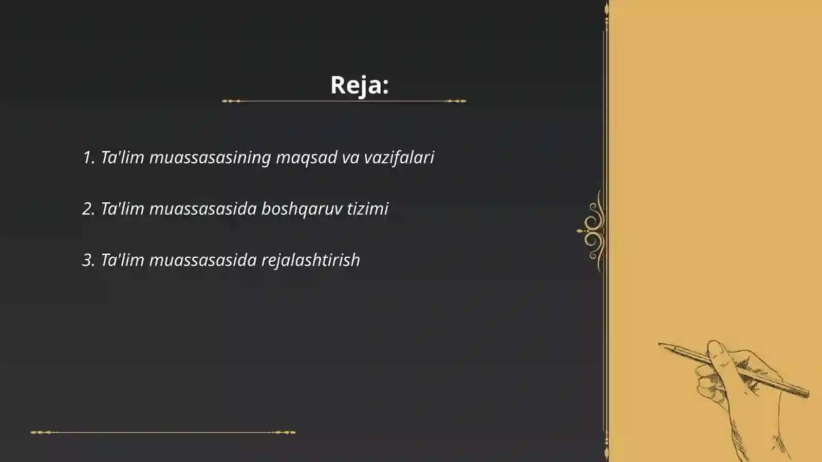 Taʼlim muassasasini boshqarish asoslari 2