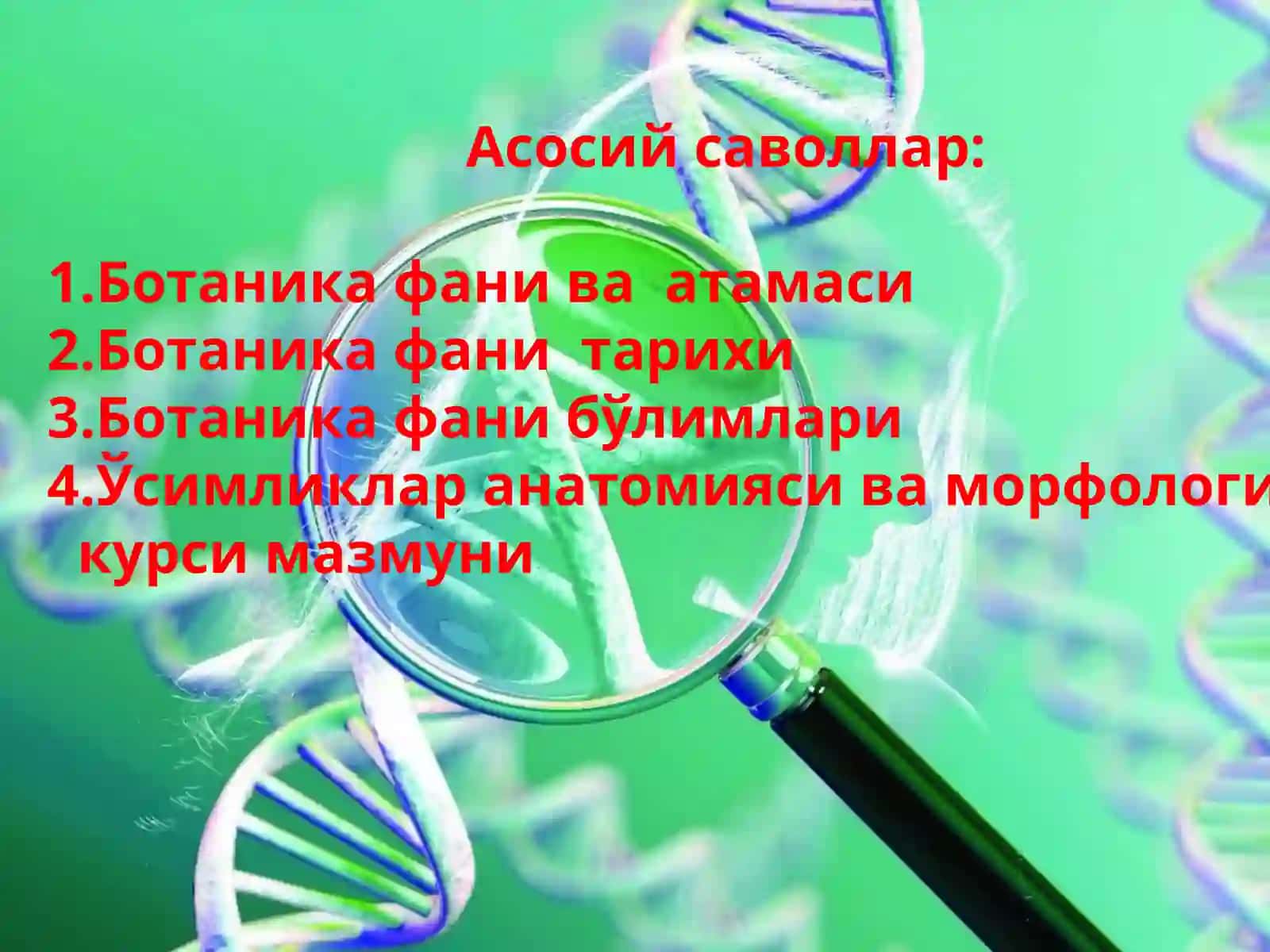Ботаника фанига кириш 2