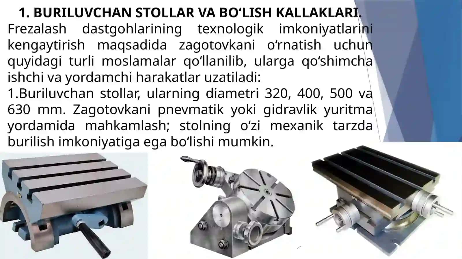 Frezalash dastgohlari struktursi va kinematikasi 2