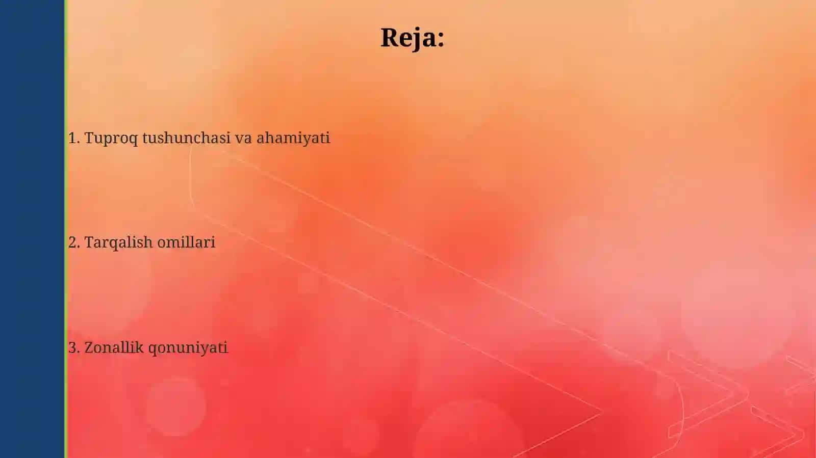 Tuproqlarning tarqalish qonuniyatlari 2
