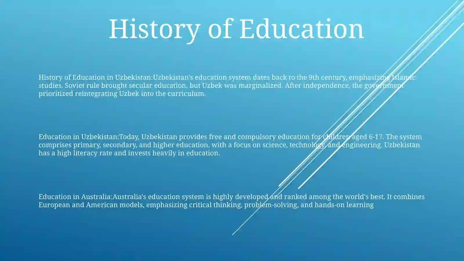 Education in Uzbekistan 2