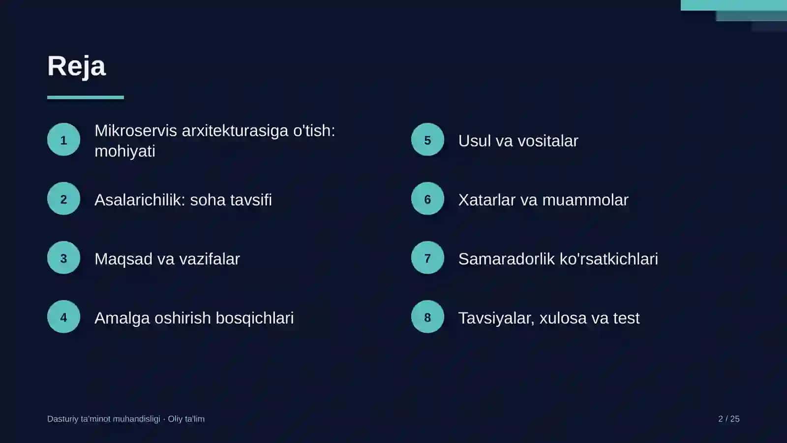 Asalarichilikda mikroservis arxitekturasiga o'tish 2